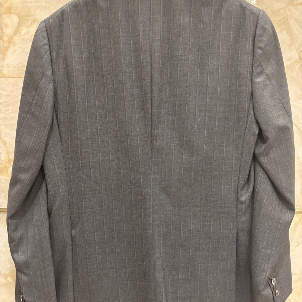 Isaia Charcoal Pinstripe Blazer - IT 50R - Picture 11 of 16
